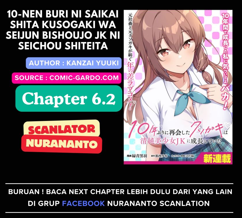 10-Nen Buri ni Saikai shita Kusogaki wa Seijun Bishoujo JK ni Seichou shiteita Chapter 06.2 Gambar 1
