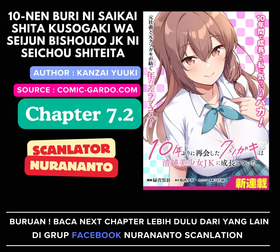 10-Nen Buri ni Saikai shita Kusogaki wa Seijun Bishoujo JK ni Seichou shiteita Chapter 07.2 Gambar 1