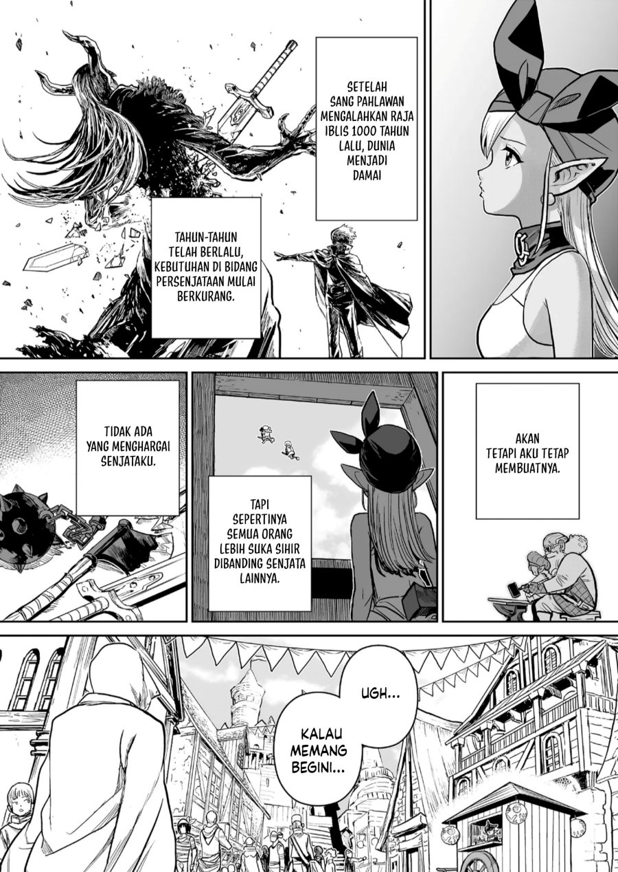 Abandoned: The Hero Who’s So Strong He Breaks Every Weapon, and the Elf Weaponsmith Chapter 01 Gambar 17