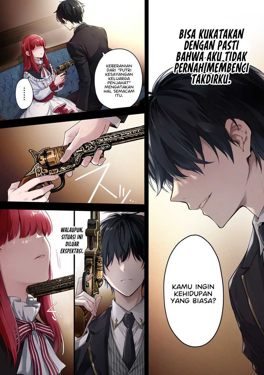 Akutou Ikka no Mana Musume, Tensei Saki mo Otome Game no Gokudou Reijou deshita Chapter 01.1 Gambar 2