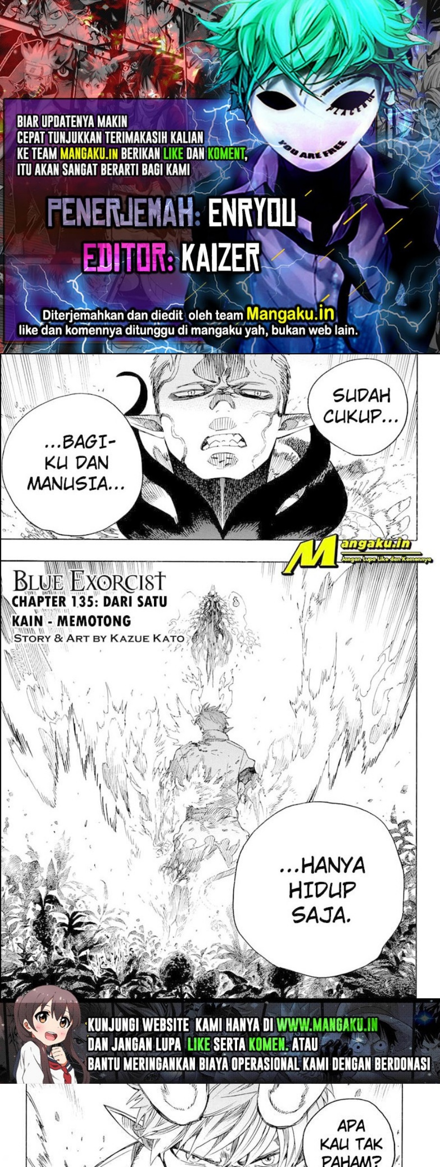 Ao no Exorcist Chapter 136 Gambar 1