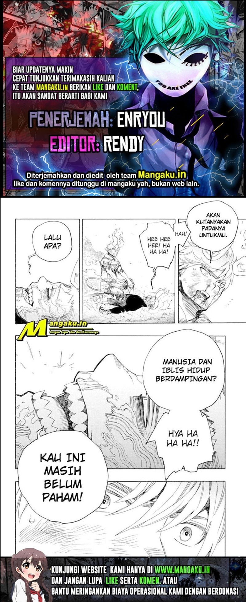 Ao no Exorcist Chapter 138.2 Gambar 1