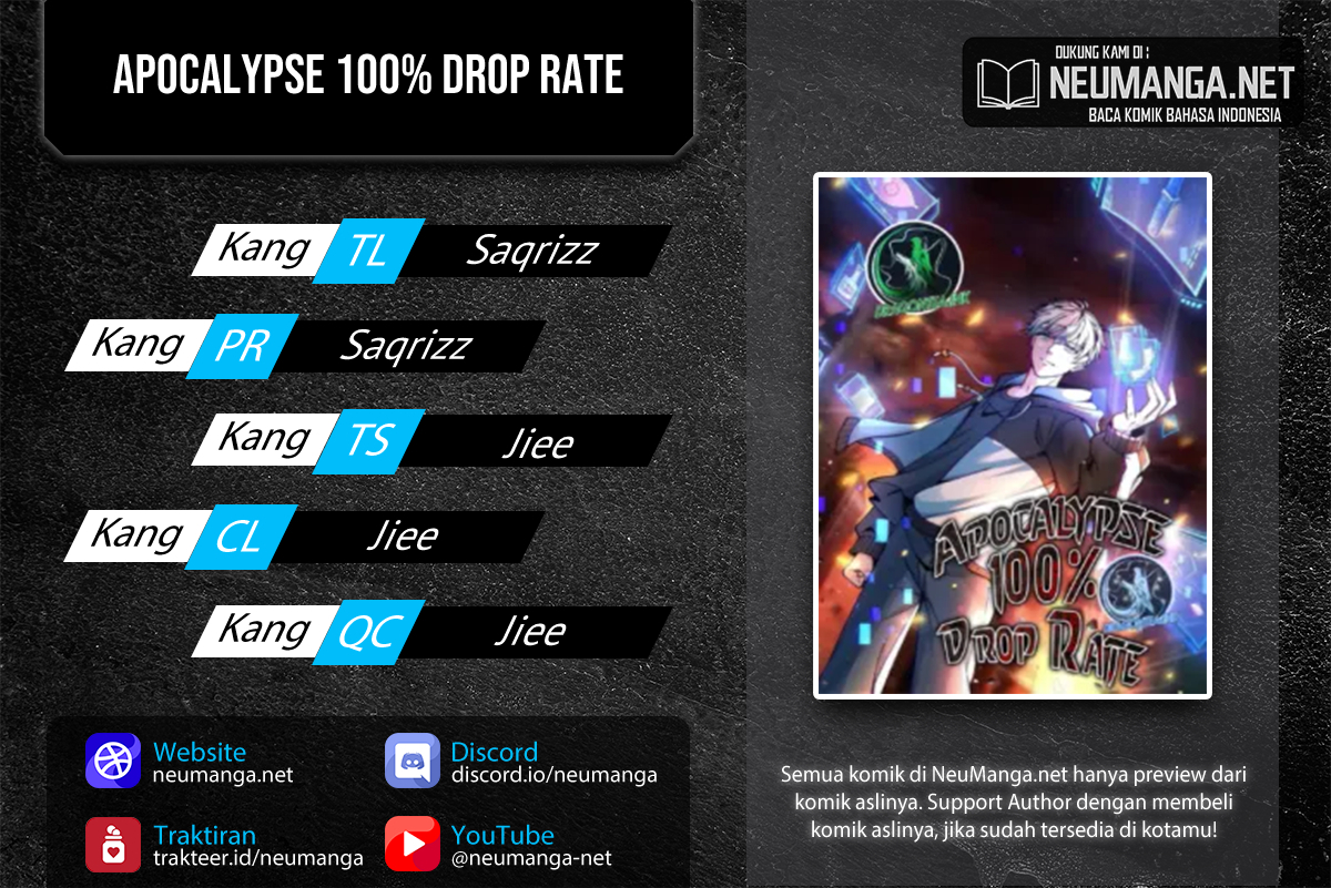 Apocalypse 100% Drop Rate Chapter 23 Gambar 1