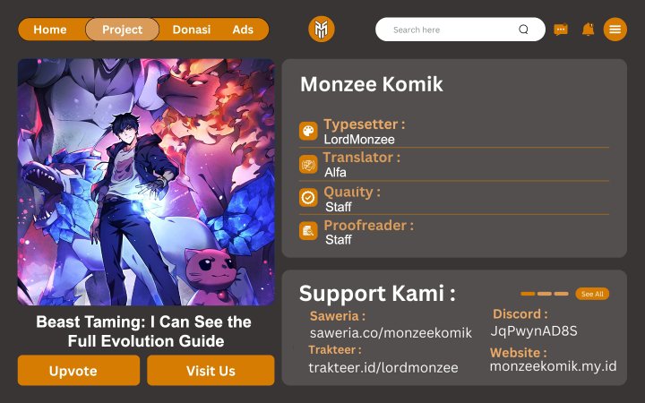 Beast Taming: I Can See the Full Evolution Guide Chapter 01 Gambar 1
