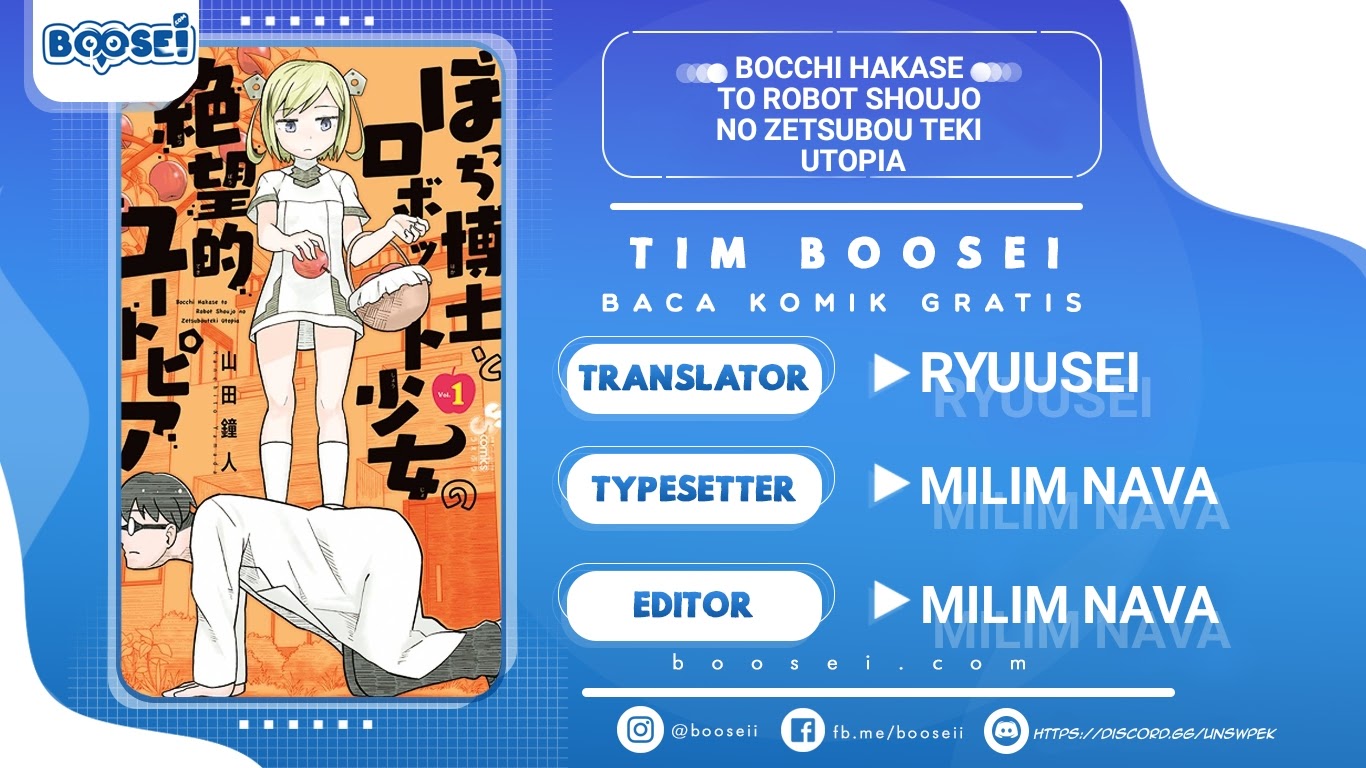 Bocchi Hakase to Robot Shoujo no Zetsubou Teki Utopia Chapter 04 Gambar 1