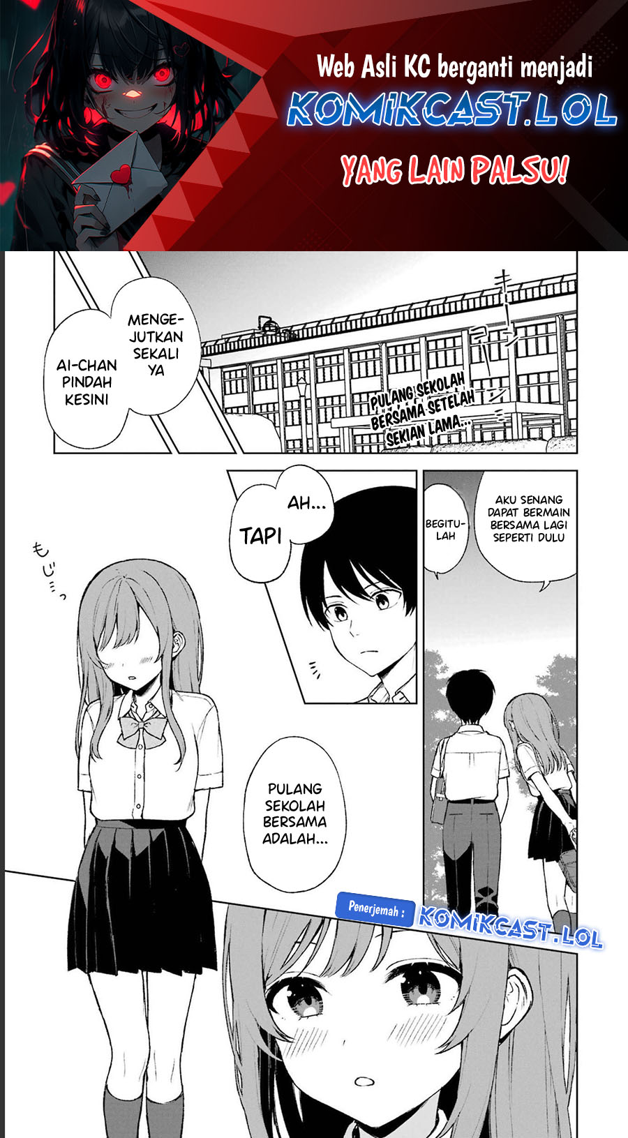 Chikan Saresou ni Natteiru S-kyuu Bishoujo wo Tasuketara Tonari no Seki no Osanajimi datta Chapter 54 Gambar 2