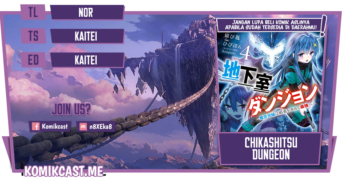 Chikashitsu Dungeon: Binbou Kyoudai wa Goraku o Motomete Saikyou e Chapter 24 Gambar 1