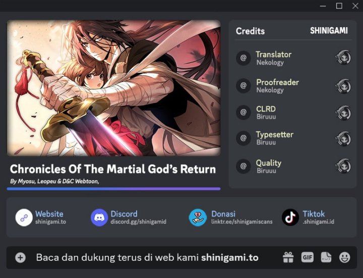 Chronicles Of The Martial God’s Return Chapter 133 Gambar 1