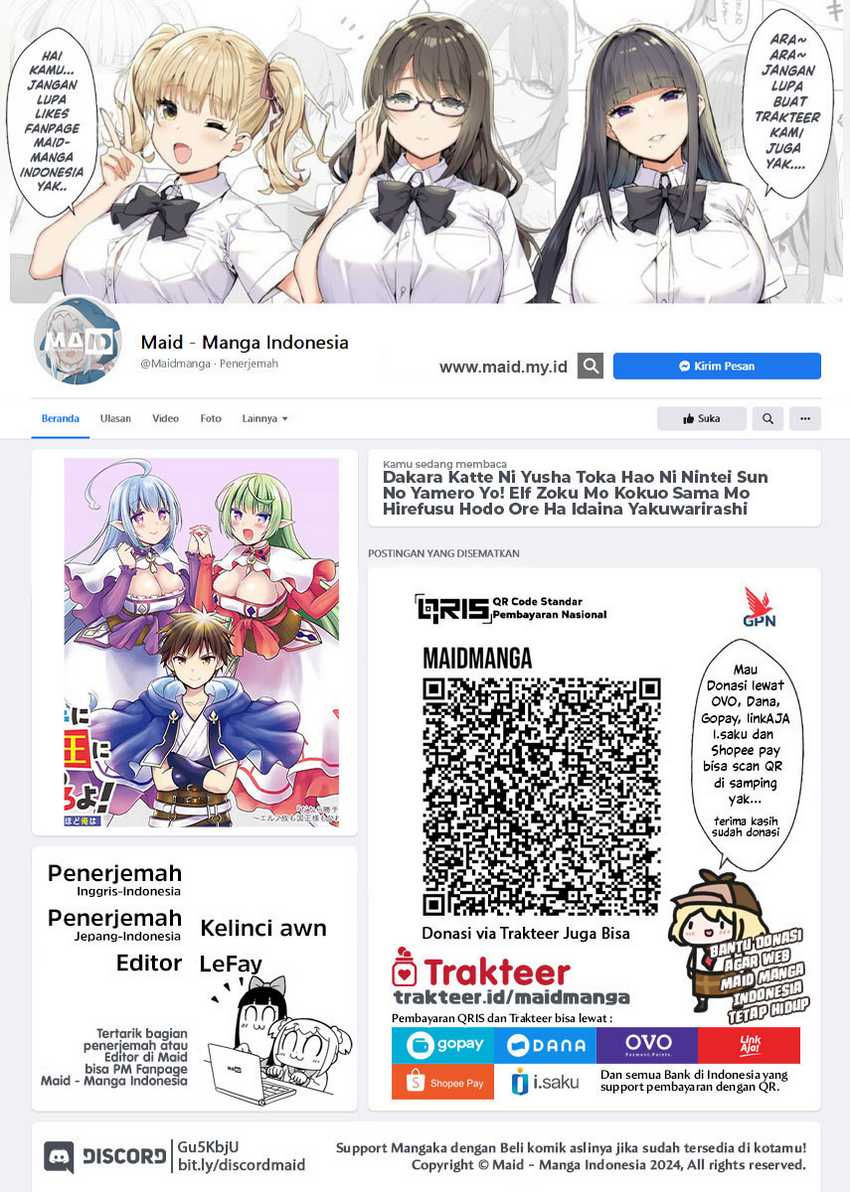 Dakara Katte Ni Yusha Toka Hao Ni Nintei Sun No Yamero Yo! Elf Zoku Mo Kokuo Sama Mo Hirefusu Hodo Ore Ha Idaina Yakuwarirashi Chapter 03 Gambar 2