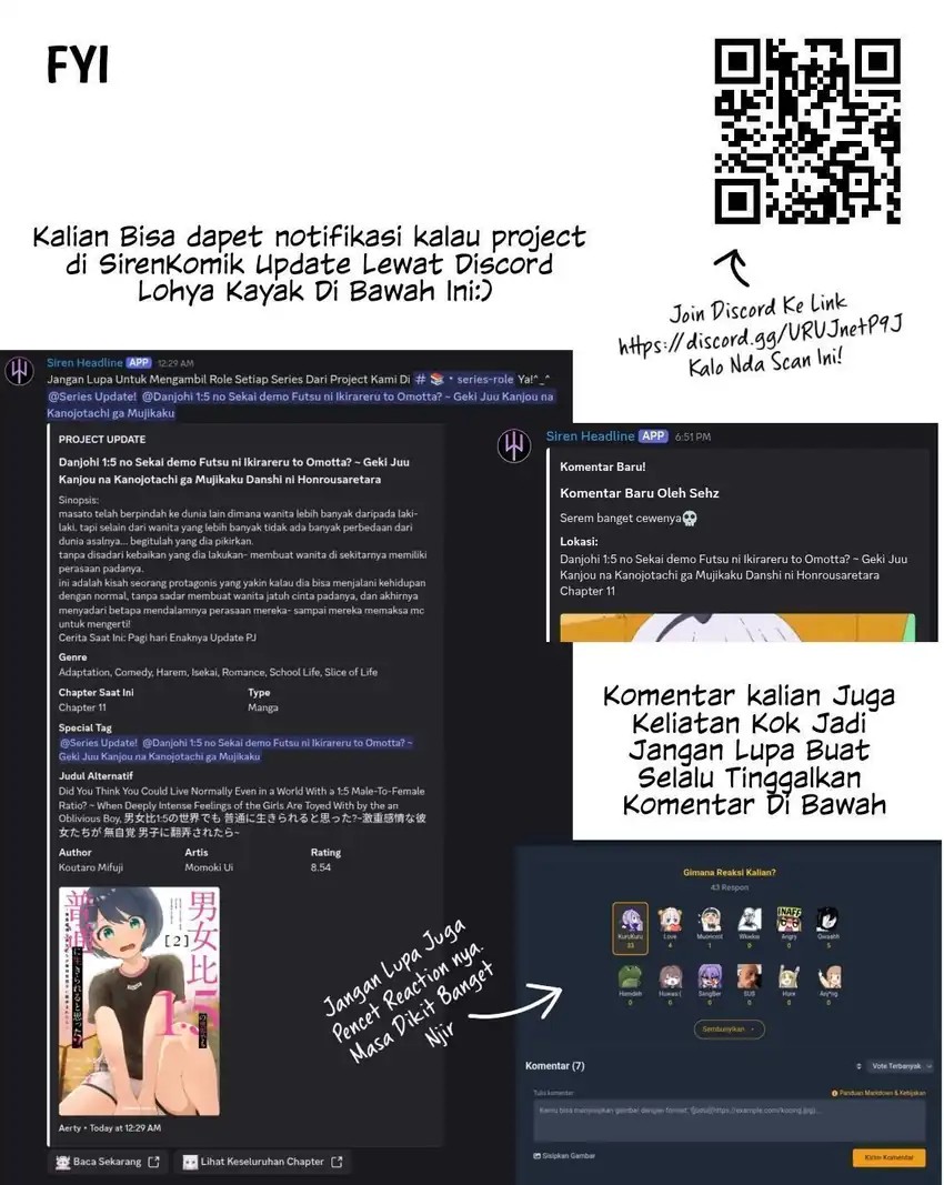 Danjohi 1:5 no Sekai demo Futsu ni Ikirareru to Omotta? ~ Geki Juu Kanjou na Kanojotachi ga Mujikaku Danshi ni Honrousaretara Chapter 15 Gambar 50