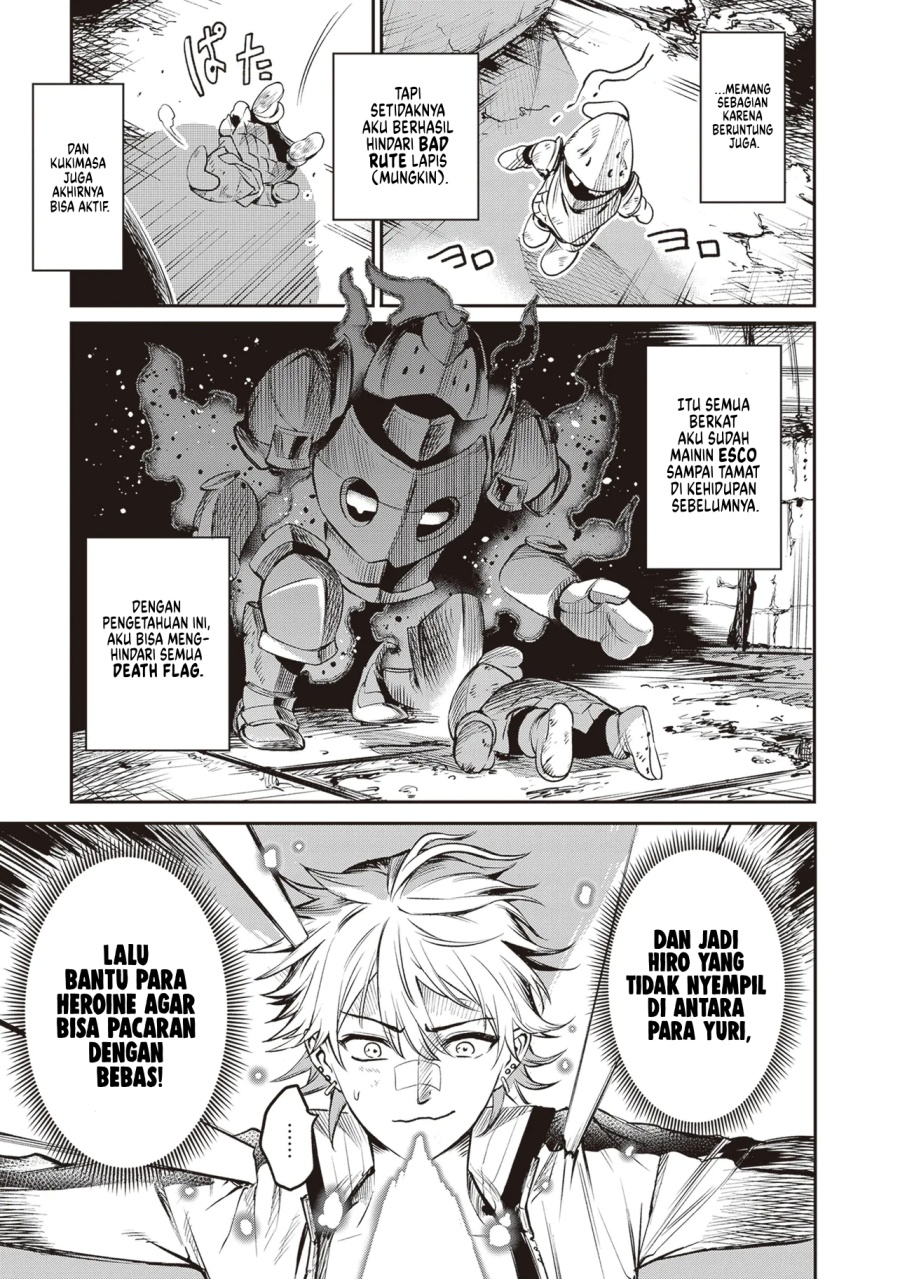 Danshi Kinsei Game Sekai de Ore ga Yarubeki Yuiitsu no Koto – Yuri no Ma ni Hasamaru Otoko to Shite Tensei shite shimaimashita Chapter 01 Gambar 61