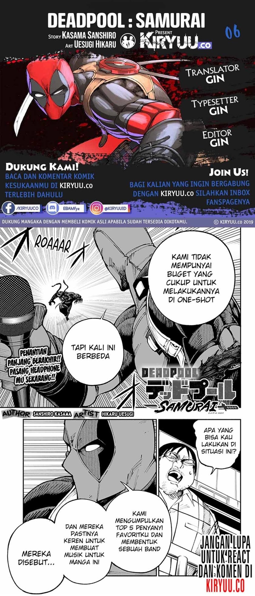Deadpool: Samurai Chapter 06 Gambar 1