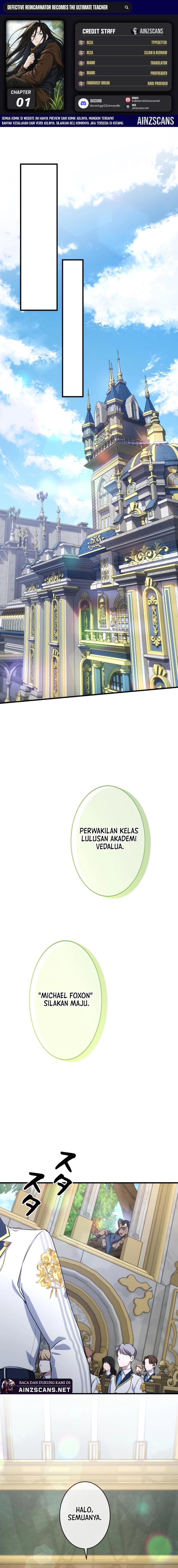 Defective Reincarnator Becomes The Ultimate Teacher Chapter 01 Gambar 1