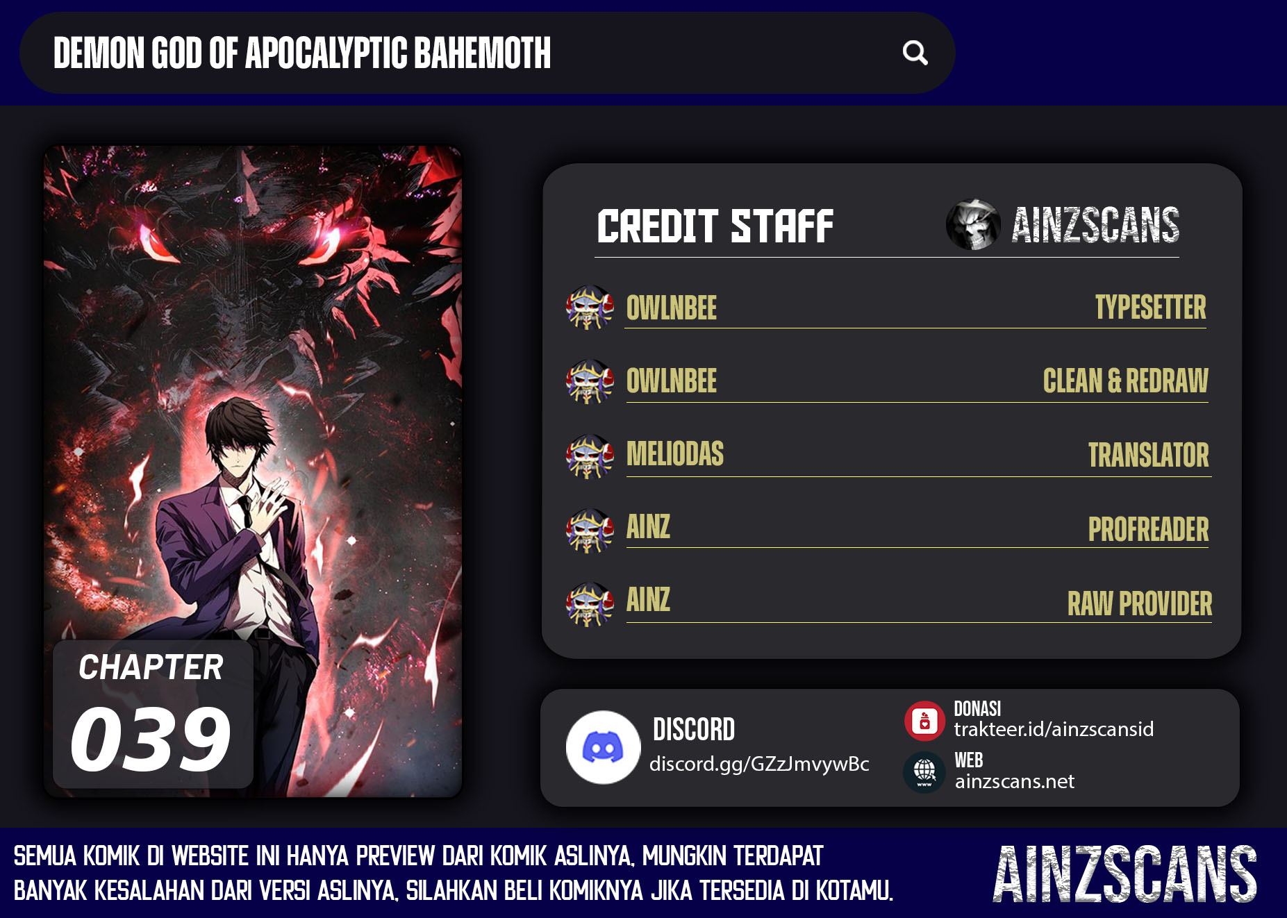 Demon God of Apocalyptic Behemoth Chapter 39 Gambar 1