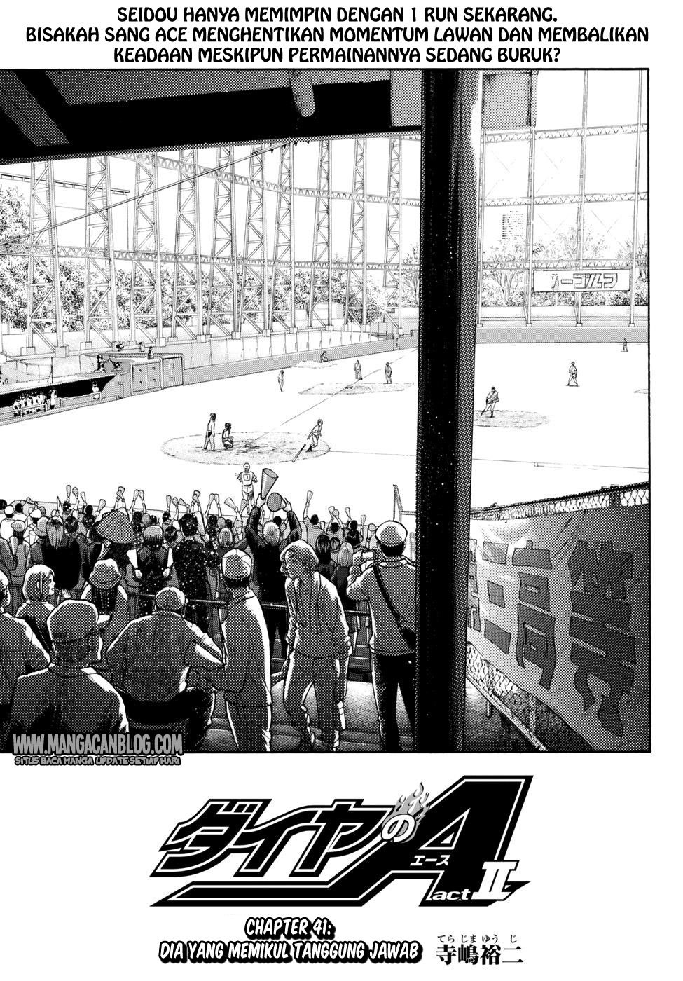 Diamond no Ace Act 2 Chapter 41 Gambar 1