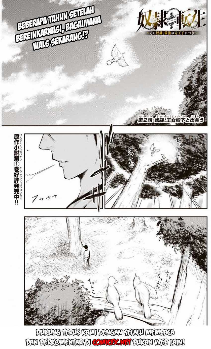 Dorei Tensei: Sono Dorei, Saikyou no Moto Ouji ni Tsuki Chapter 02.1 Gambar 2