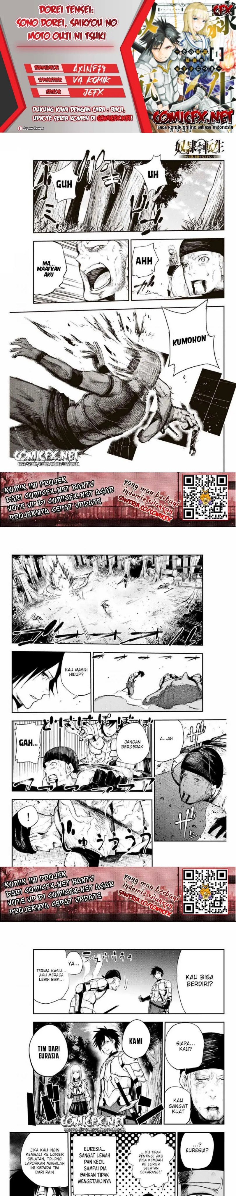 Dorei Tensei: Sono Dorei, Saikyou no Moto Ouji ni Tsuki Chapter 07 Gambar 1
