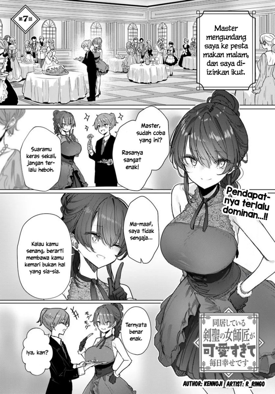 Doukyo Shiteiru Kensei no Onna Shishou ga Kawaisugite Mainichi Shiawase Desu Chapter 07 Gambar 1