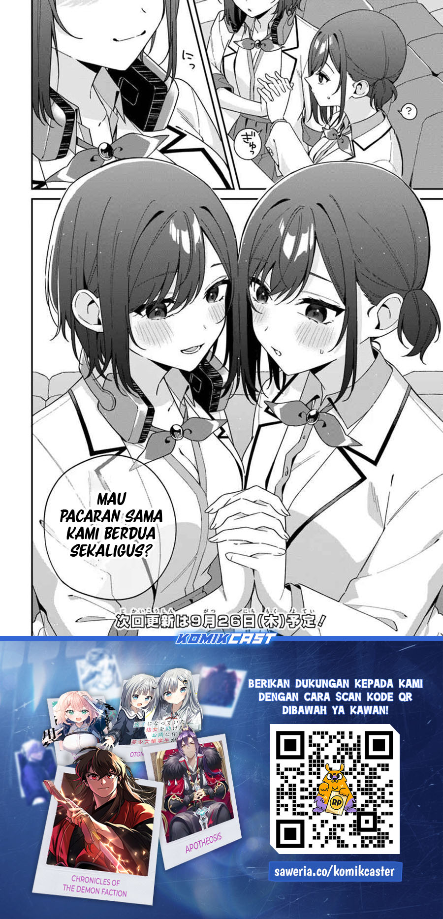 Futago Matomete Kanojo Ni Shinai Chapter 05.2 Gambar 10