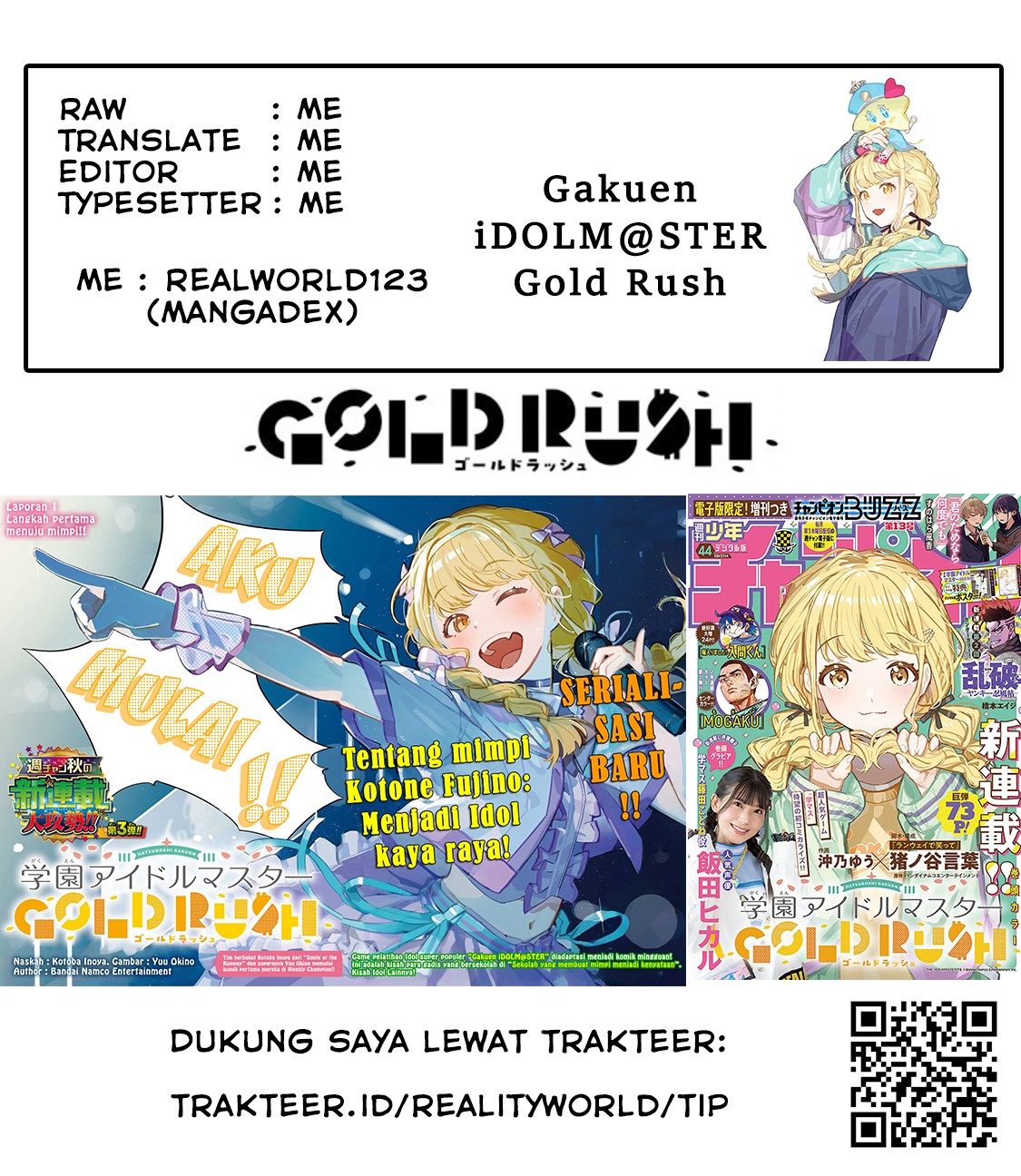 Gakuen Idolm@ster Gold Rush Chapter 01 Gambar 73