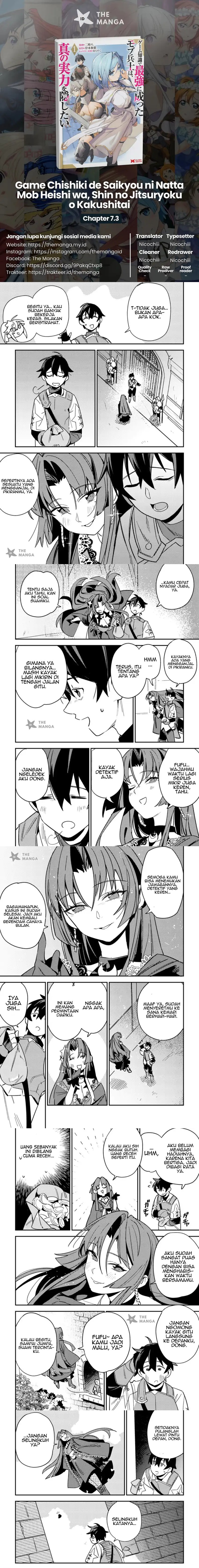 Game Chishiki de Saikyou ni Natta Mob Heishi wa, Shin no Jitsuryoku wo Kakushitai Chapter 07.3 Gambar 1
