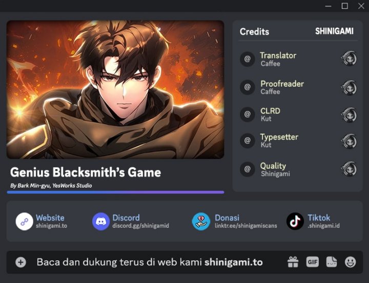 Genius Blacksmith’s Game Chapter 35 Gambar 1