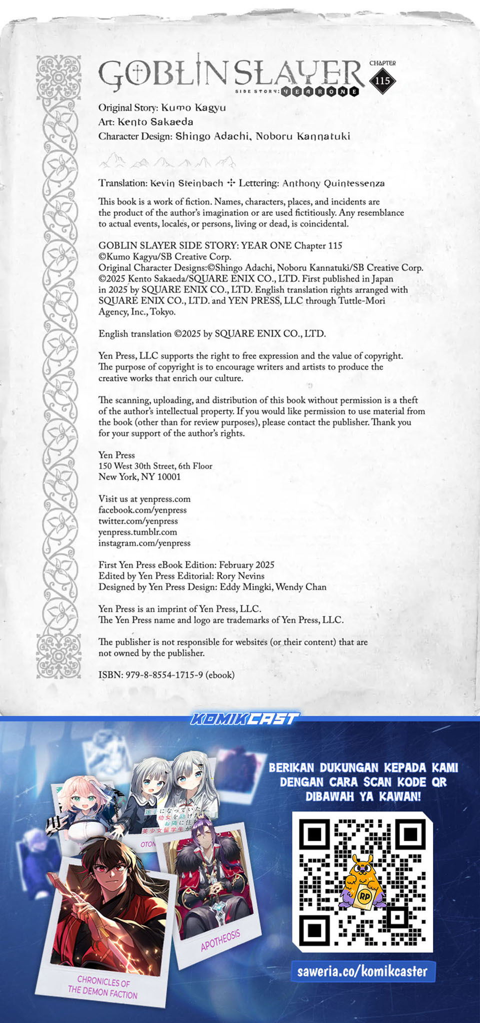 Goblin Slayer Gaiden: Year One Chapter 115 Gambar 26