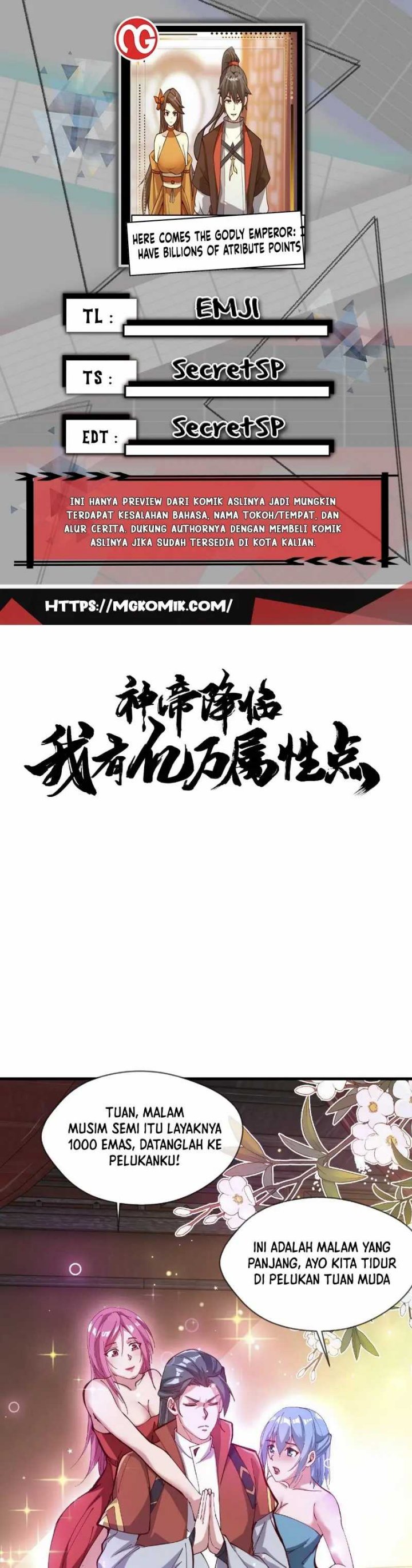 God Emperor Descends I Gave Billions of Attribute Points (Here Comes the Godly Emperor: I Have Billions of Attribute Points) Chapter 31 Gambar 1