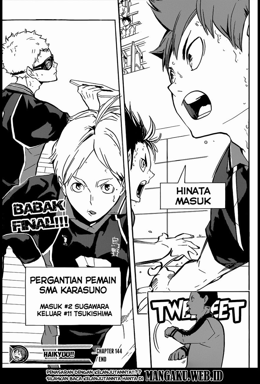 Haikyuu!! Chapter 144 Gambar 18