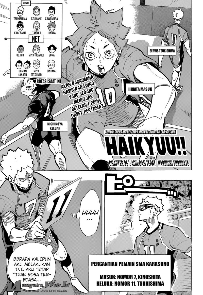 Haikyuu!! Chapter 257 Gambar 2