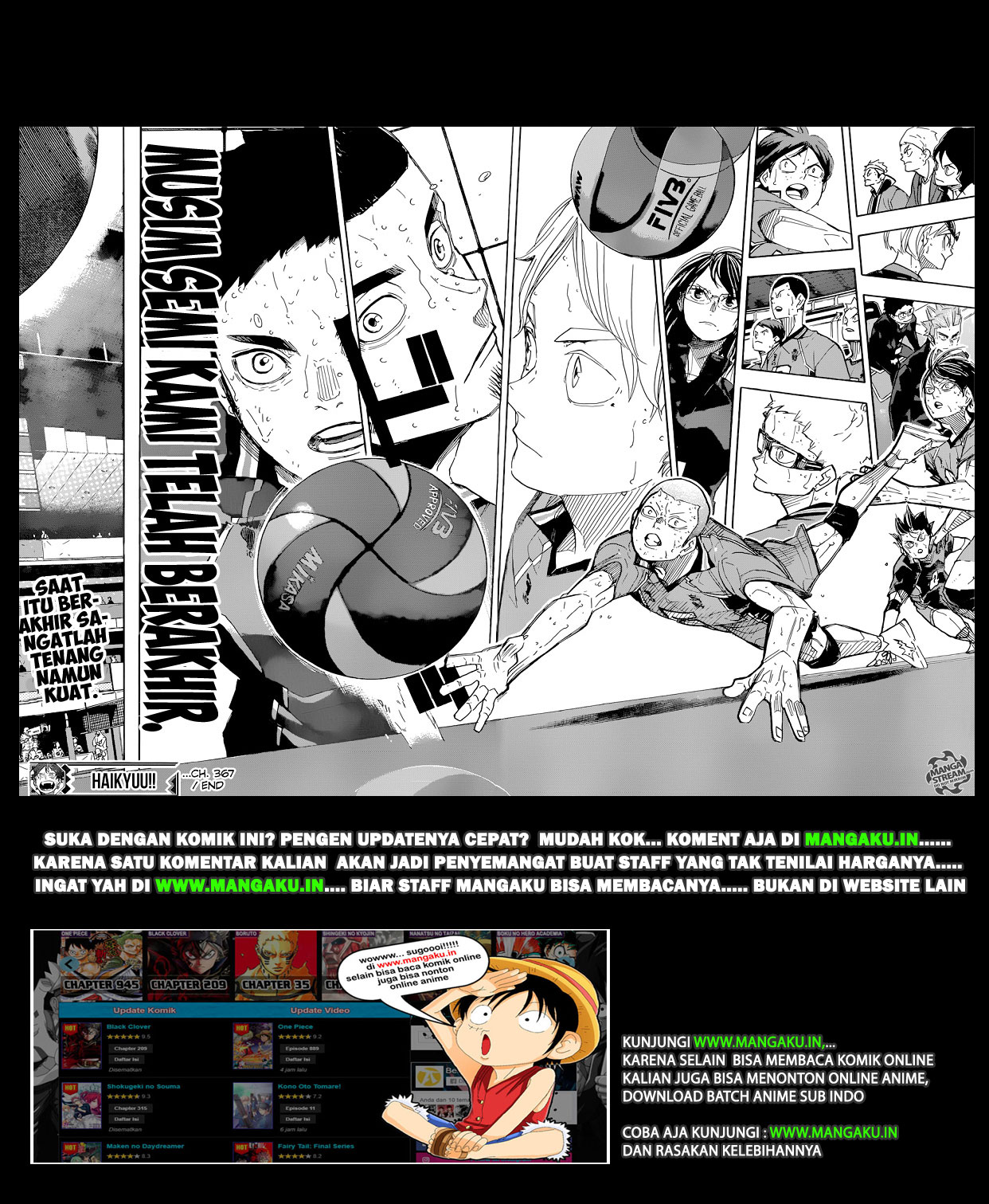 Haikyuu!! Chapter 367 Gambar 17