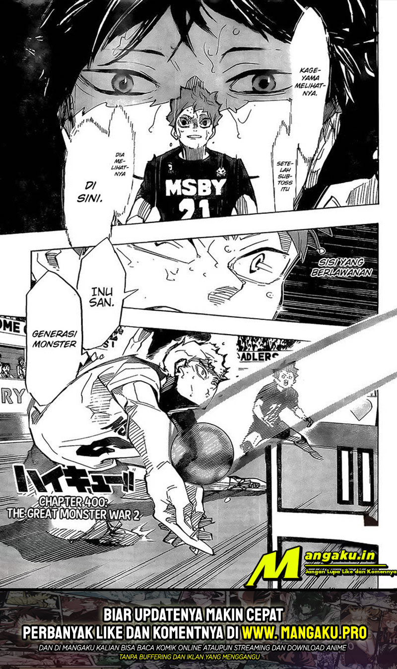Haikyuu!! Chapter 400 Gambar 2