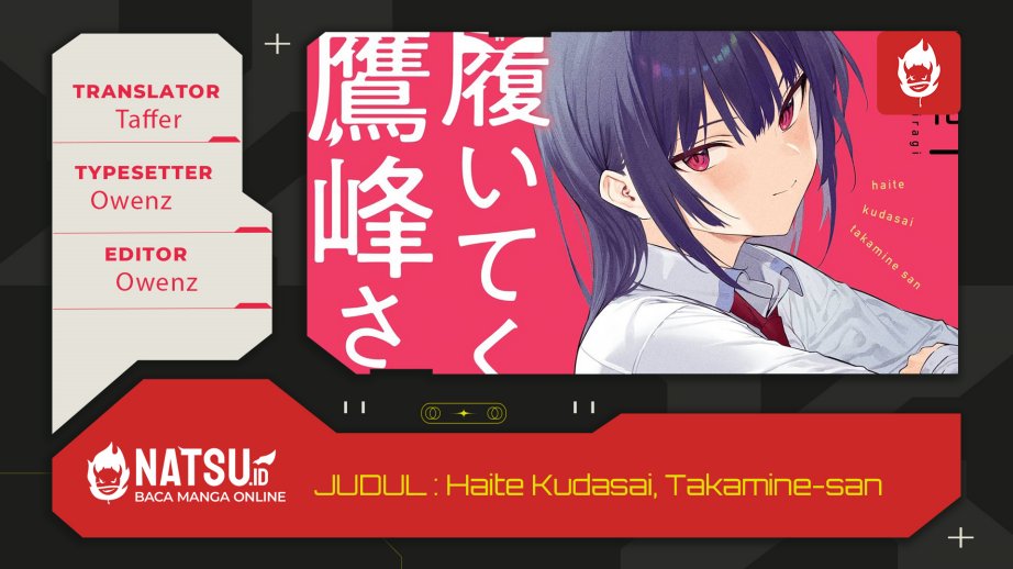 Haite Kudasai Takamine-san Chapter 60 Gambar 1