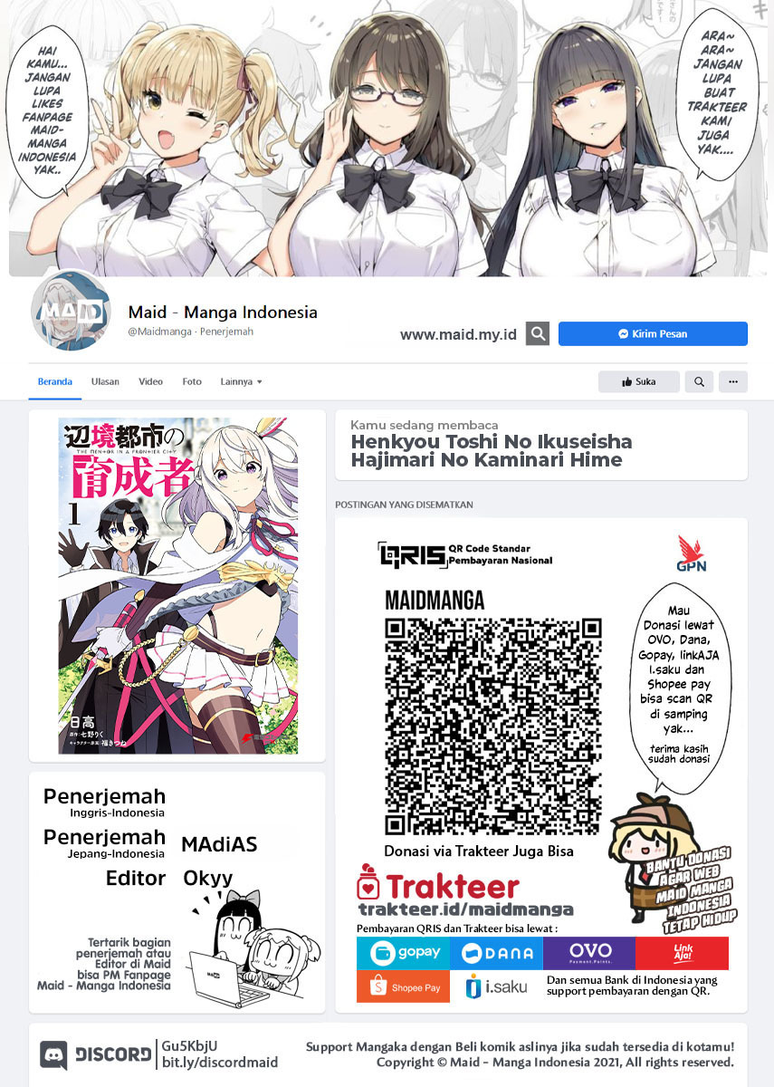 Henkyou Toshi no Ikuseisha Hajimari no Kaminari Hime Chapter 07.1 Gambar 2