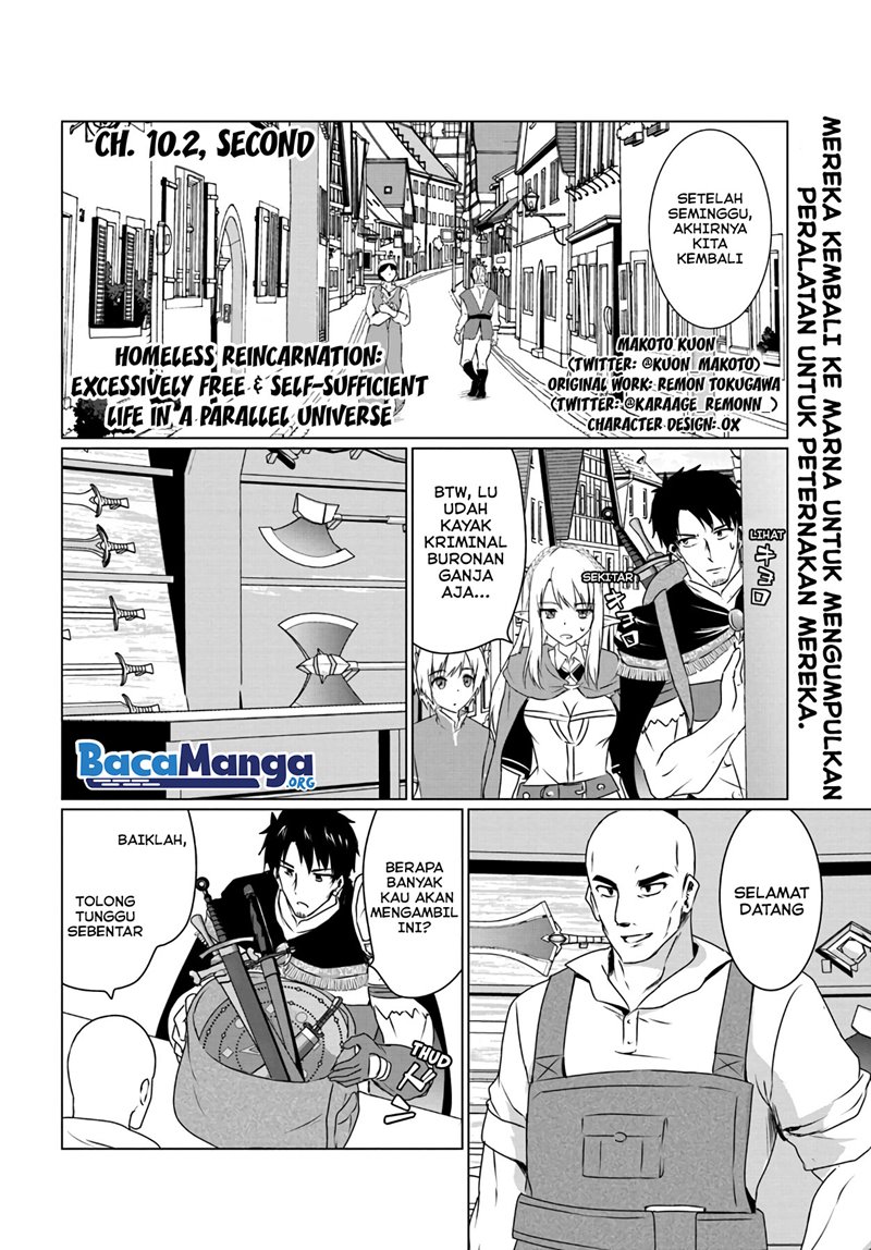 Homeless Tensei: Isekai De Jiyuu Sugiru Majutsu Jisoku Chapter 10.2 Gambar 2