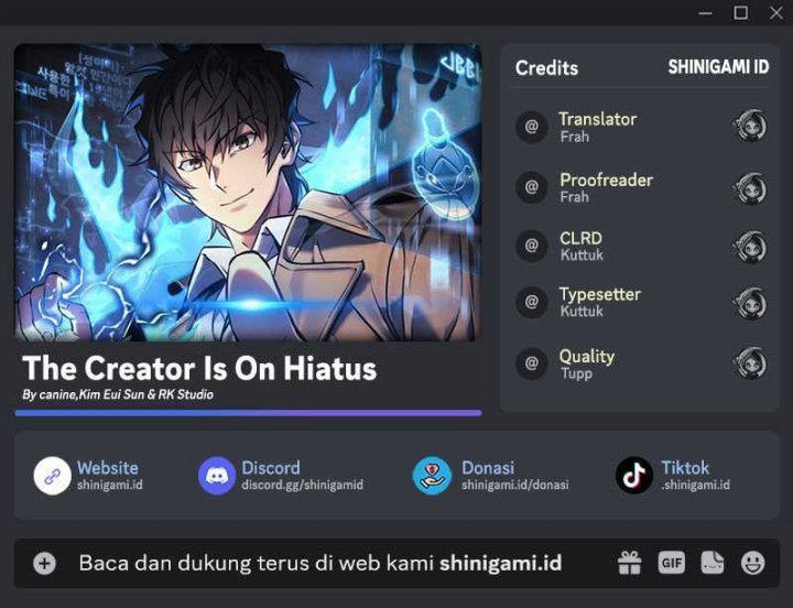 I’ll be Taking a Break for Personal Reasons (The Creator is On Hiatus) Chapter 58 Gambar 1