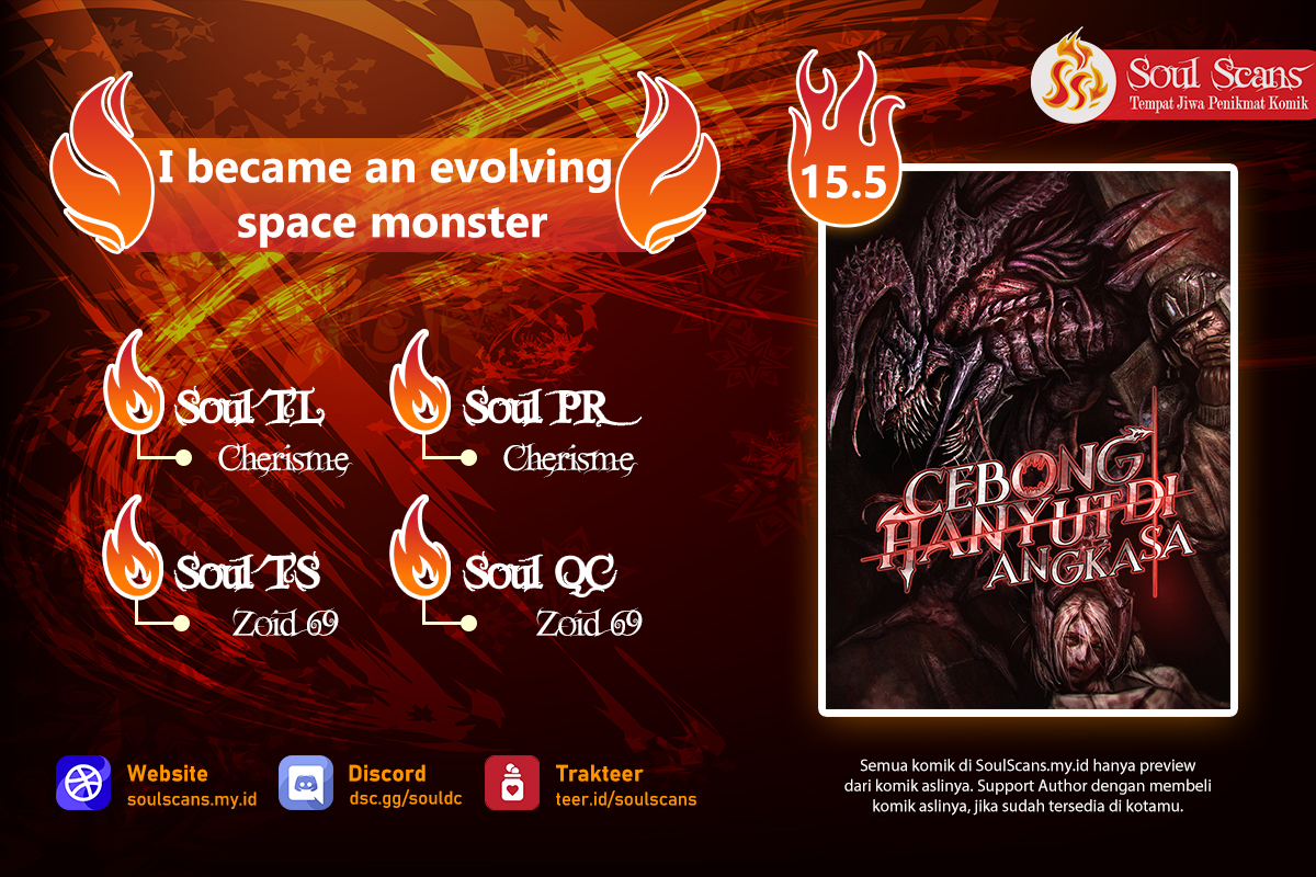 I Became an Evolving Space Monster Chapter 15.5 Gambar 1