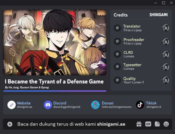 I Became the Tyrant of a Defense Game Chapter 134 Gambar 1