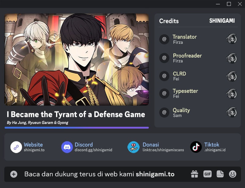 I Became the Tyrant of a Defense Game Chapter 162 Gambar 1