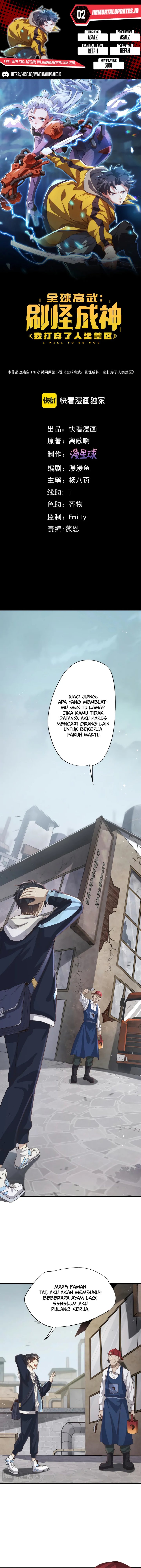 I Kill to Be God: Beyond the Human Restriction Zone Chapter 02 Gambar 1