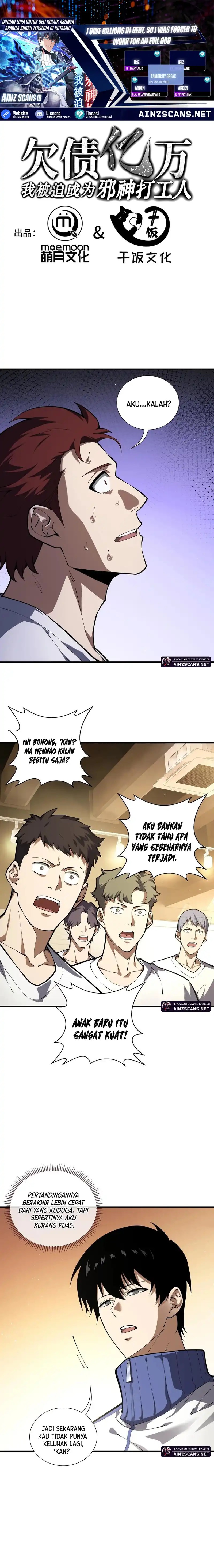 I Owe A Billion Dollars And I am Forced to Become A Worker For An Evil God Chapter 07 Gambar 1