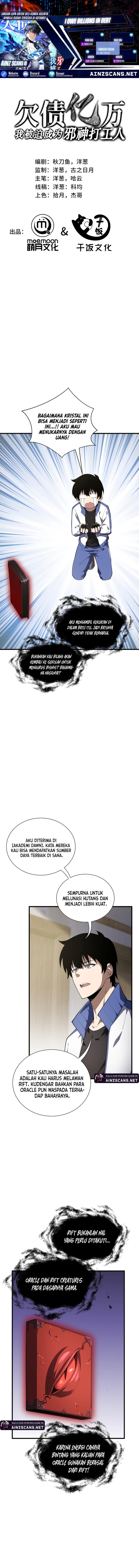 I Owe A Billion Dollars And I am Forced to Become A Worker For An Evil God Chapter 21 Gambar 1