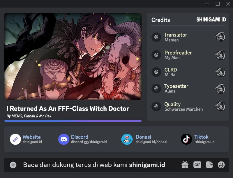 I Returned As An FFF-Class Witch Doctor Chapter 10 Gambar 1