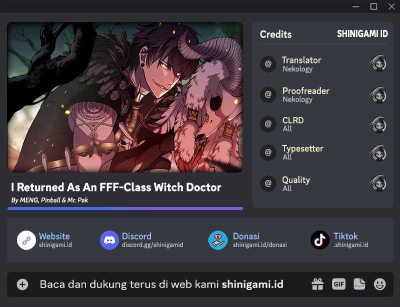 I Returned As An FFF-Class Witch Doctor Chapter 35 Gambar 1