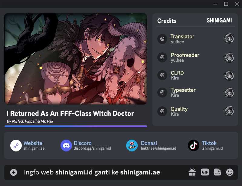 I Returned As An FFF-Class Witch Doctor Chapter 42 Gambar 1