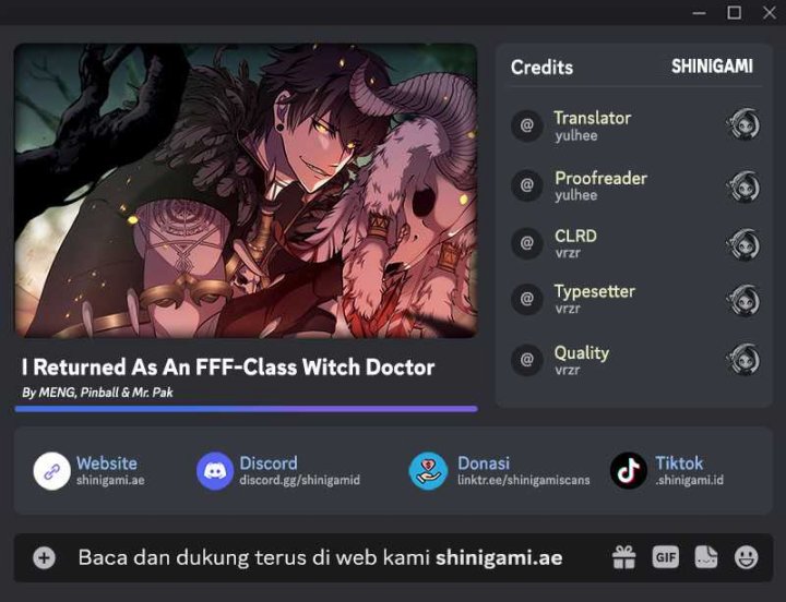 I Returned As An FFF-Class Witch Doctor Chapter 47 Gambar 1
