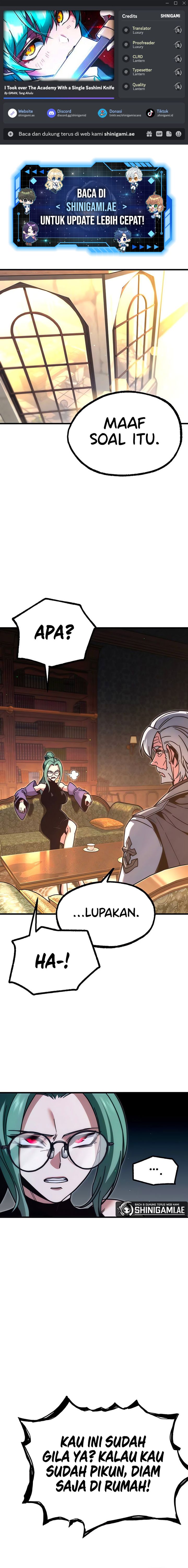 I Took over The Academy With a Single Sashimi Knife Chapter 25 Gambar 1