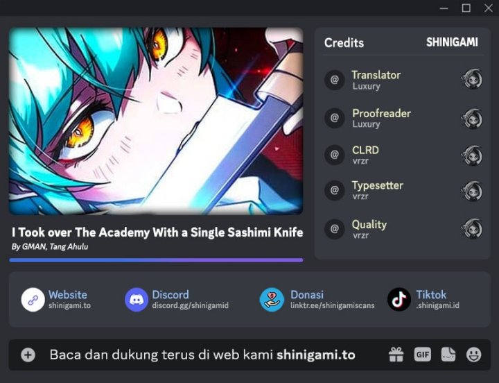 I Took over The Academy With a Single Sashimi Knife Chapter 46 Gambar 1
