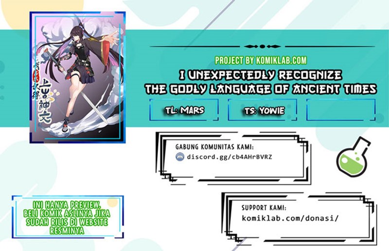 I Unexpectedly Recognize the Godly Language of Ancient Times Chapter 07 Gambar 1