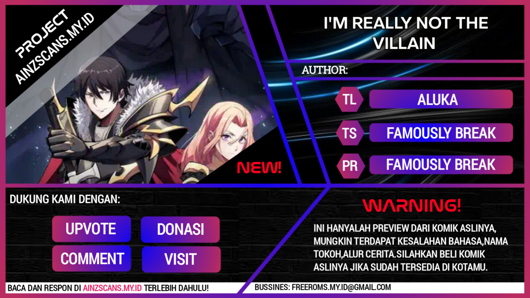 I’m Really Not The Villain Chapter 13 Gambar 1